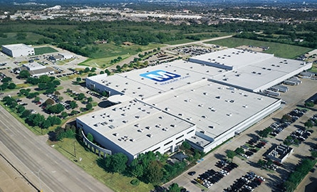 Vista aérea de las instalaciones y almacén de Mouser Electronics
