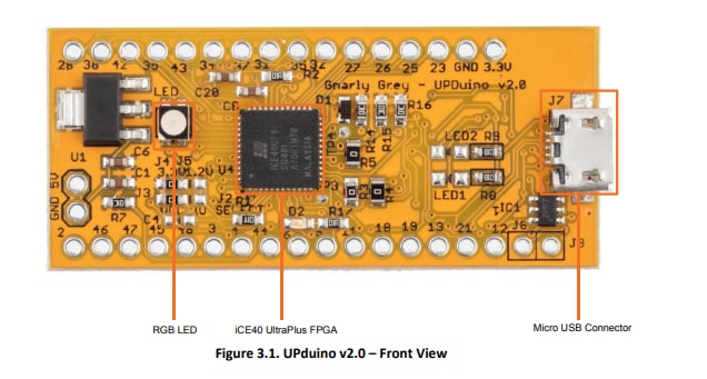 Lattice Semiconductor Himax HM01B0 UPduino Shield