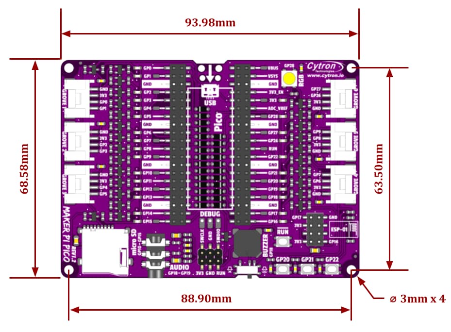 Seeed Studio Maker Pi Pico Base