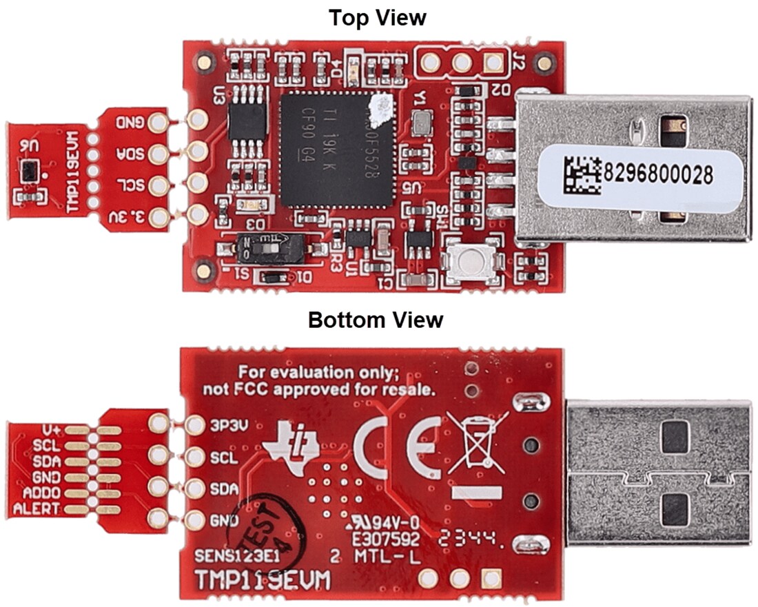 Mechanical Drawing - Texas Instruments TMP119EVM Sensor Evaluation Module (EVM)