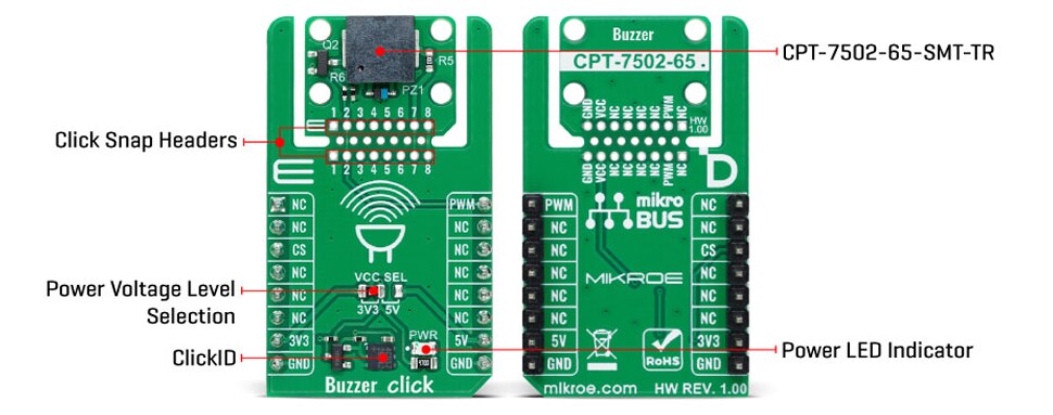 Location Circuit - Mikroe Buzzer Click
