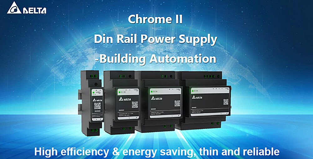 Chart - Delta Electronics Chrome II DRC DIN Rail 15-100W Power Supplies