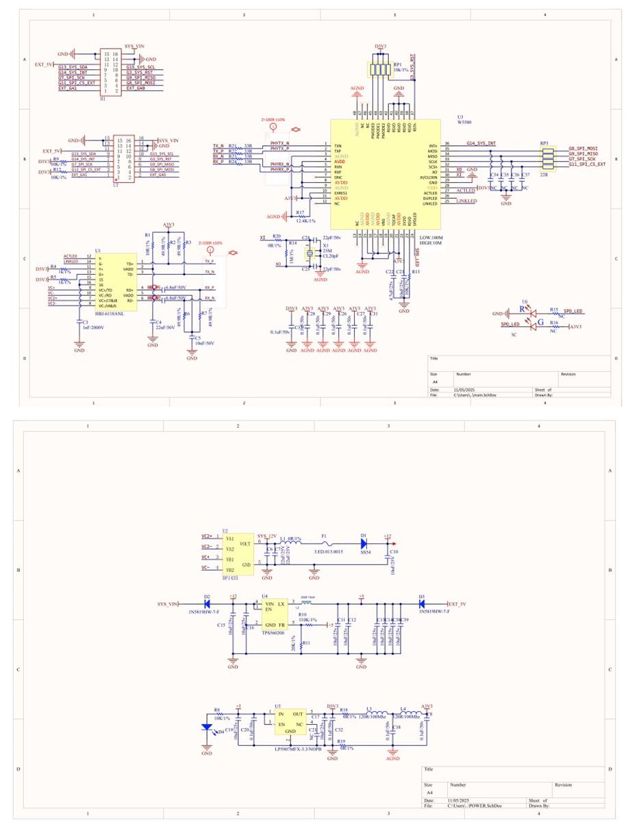 Schematic - M5Stack StamPLC PoE  Ethernet Control Modules