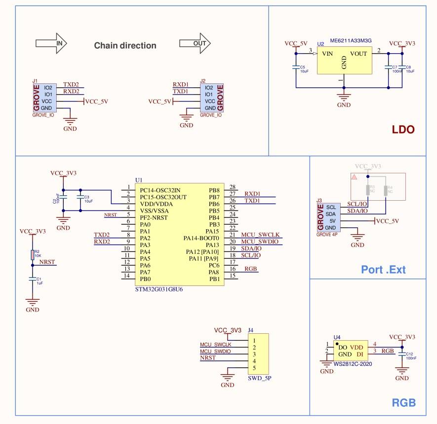 Schematic - M5Stack Unit ChainBus Communication Protocol Converters